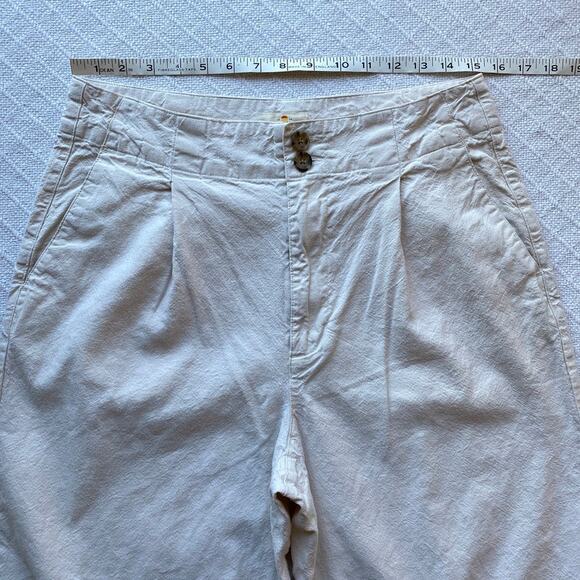 Marine Layer Flora High Waisted Wide Leg Trouser Pants Parchment Ecru Size 10 - Picture 12 of 16